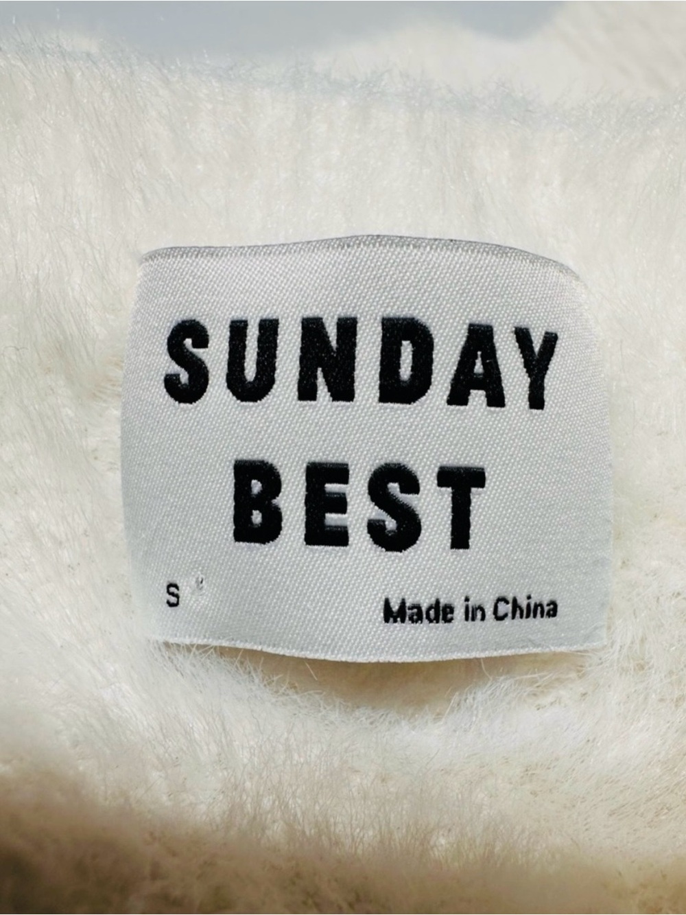 SUNDAY BEST Aritzia 2 Pc Crop Top Bundle Size Small Fuzzy Sweater Waffle Knit - Picture 11 of 13